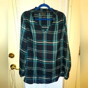 Lane Bryant, plaid, long sleeve shirt